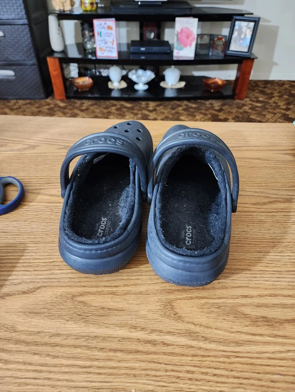 Mens Black Croc Shoes - Comfortable Slip-On